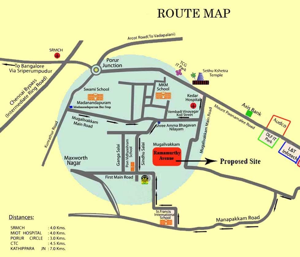 Porur, चेन्नै नक्शा