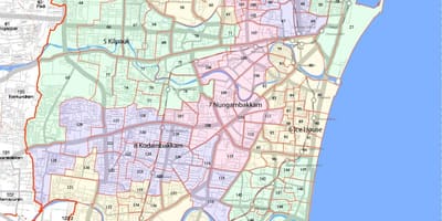 ग्रेटर चेन्नई निगम का नक्शा