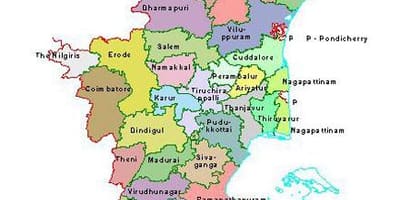 नक्शा चेन्नई के तमिलनाडु