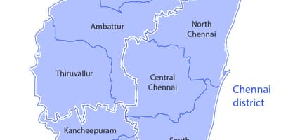 चेन्नई सीमा नक्शे