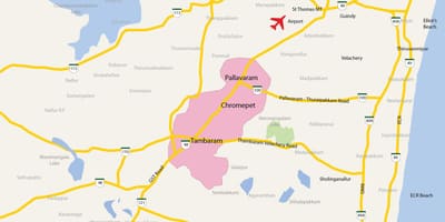 नक्शे के Tambaram, चेन्नै