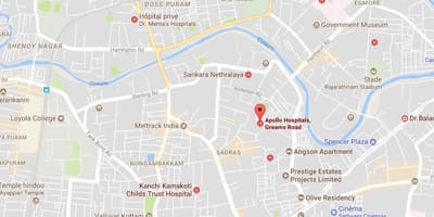 अपोलो अस्पताल चेन्नई Greams सड़क के नक्शे